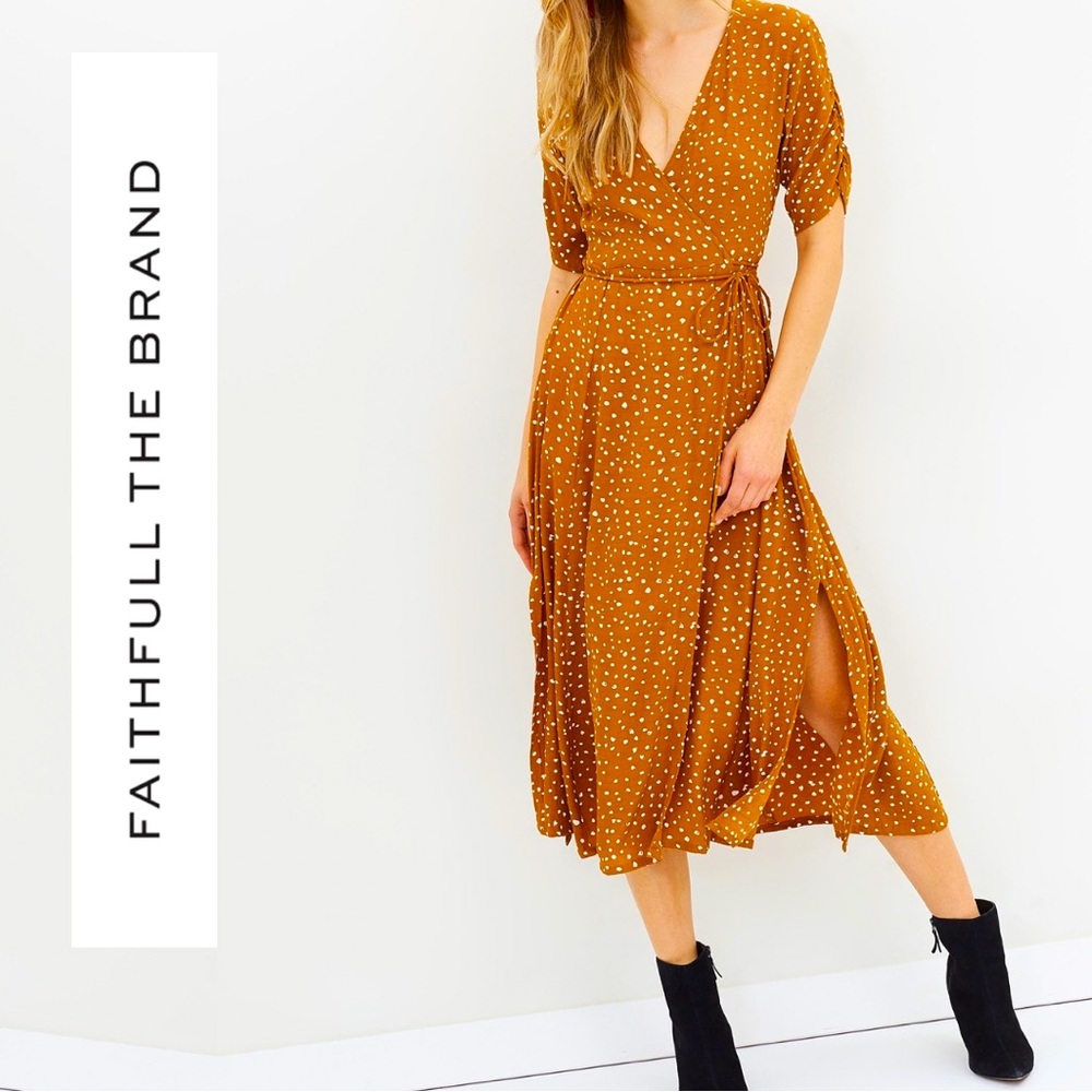 Faithfull The Brand Chiara Midi Dress - Size 2